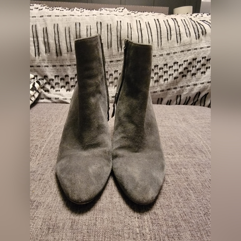 Sam Edelman gray wedge boots
